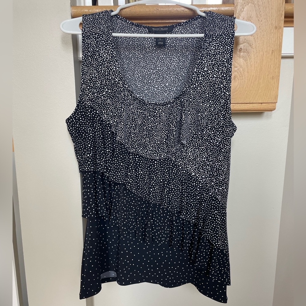 White House Black Market Sleeveless Blouse Size L